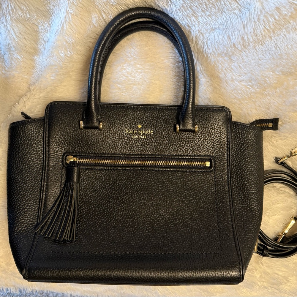 Kate Spade Allyn leather satchel black